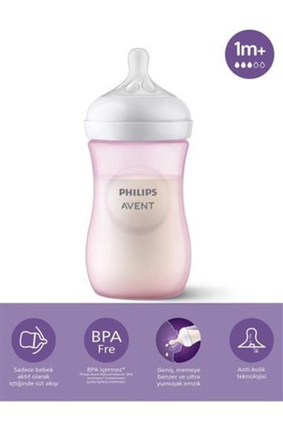 Philips Avent Doğal Tepkili Natural Response PP Biberon 260 Ml 1+ Ay Pembe