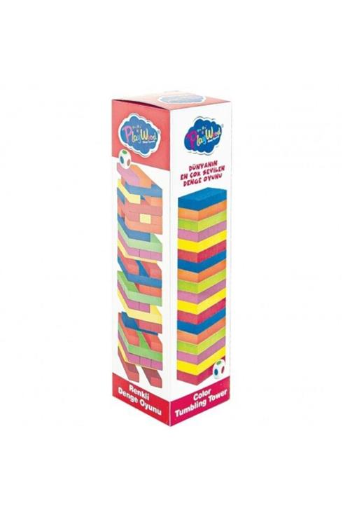 Playwood Ahşap Kutulu Denge Oyunu Renkli 310