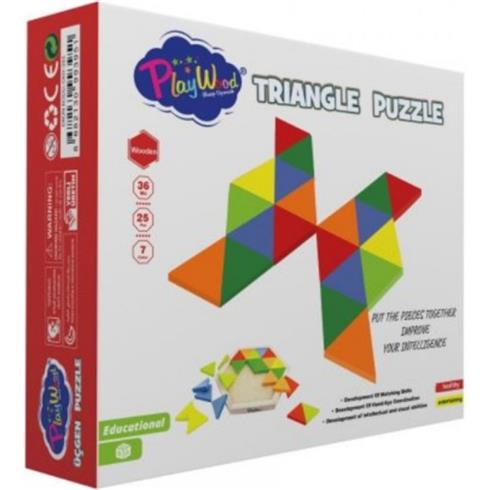 Playwood Ahşap Üçgen Puzzle 24 Parça 395