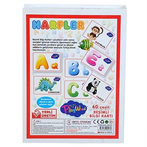 Playwood Eğitici Resimli Bilgi Kartları Harfler 26
