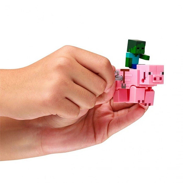 Pmı/MC1014 Minecraft 3D Kurma Mekanizmalı Figürler 2Lİ Asorti