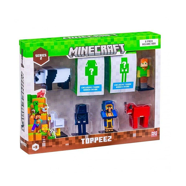 Pmı/MC22270 Minecraft 3D Toppeez 8Lİ Deluxe Figür Seti Seri 2 Asorti