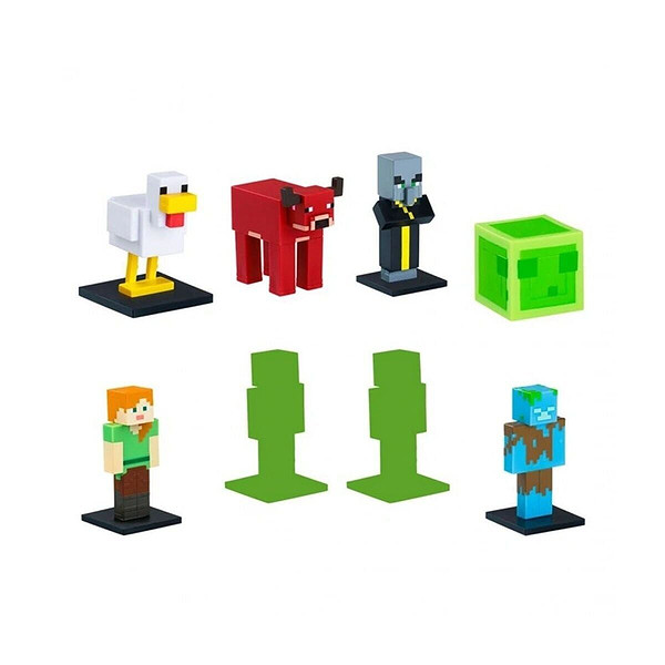 Pmı/MC22270 Minecraft 3D Toppeez 8Lİ Deluxe Figür Seti Seri 2 Asorti
