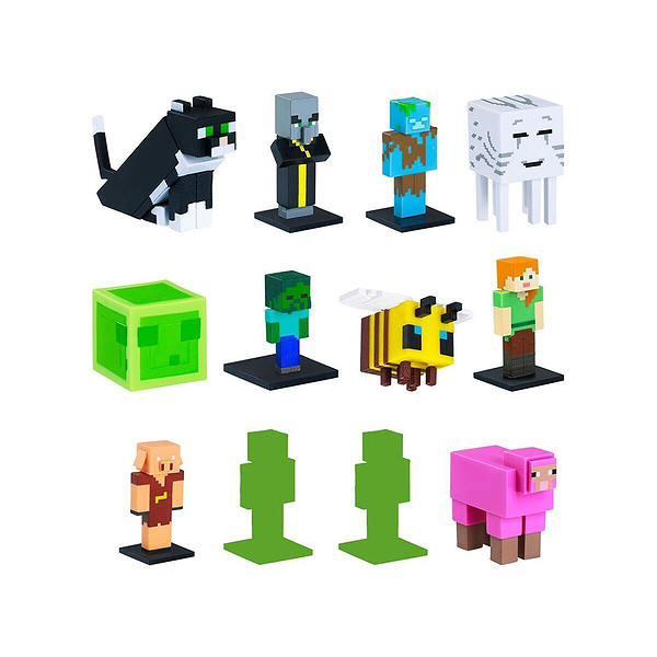 Pmı/MC2280 Minecraft 3D Toppeez 12Lİ Deluxe Figür Seti 2 Asorti