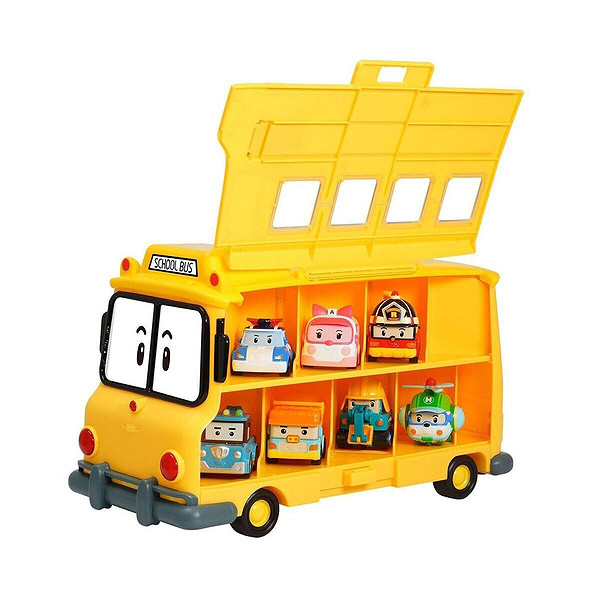 Polı 83148 Robocar Poli Okul Otobüsü Figür Kutusu