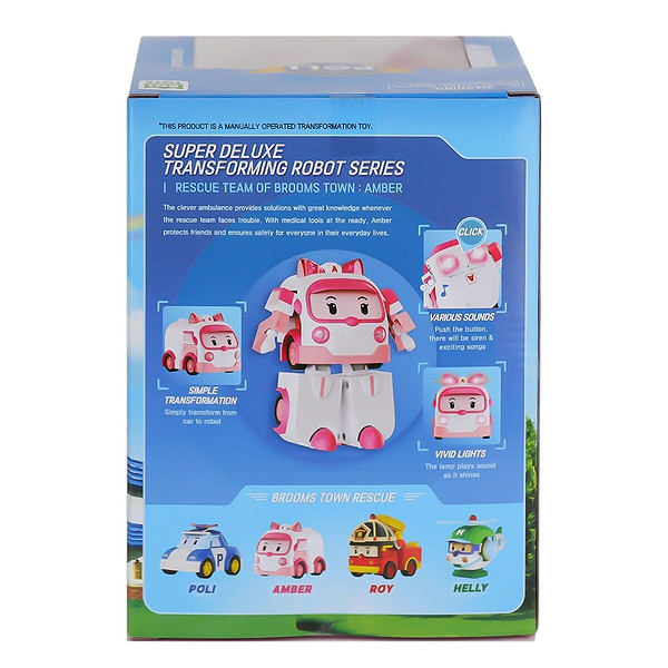 Polı Mrt-687 Robocar Poli Büyük Transforming Robot Amber Sesli VE Işıklı