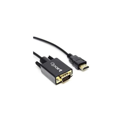 Qport Q-Hvg18 Hdmı TO Vga 1,8MT Dönüştürücü Kablo