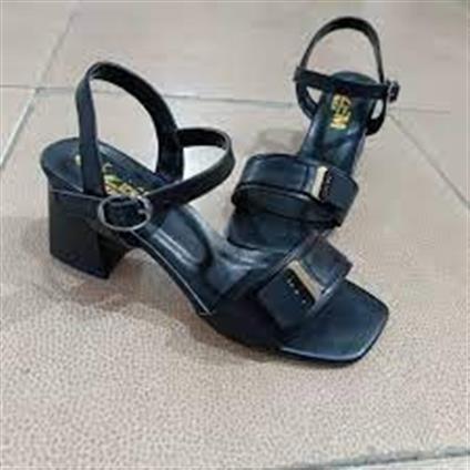 Ruty Siyah Cilt Topuklu Ayakkabı