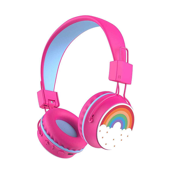 S01002605 -Sun-Gle-Ech-Kulaklık Mikrofonlu Katlanabilir Kablosuz Gökkuşağı Resim
