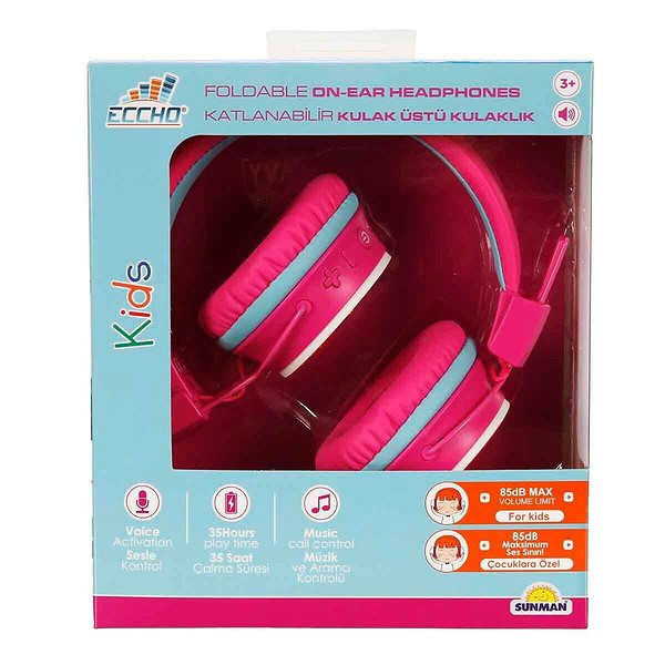 S01002605 -Sun-Gle-Ech-Kulaklık Mikrofonlu Katlanabilir Kablosuz Gökkuşağı Resim