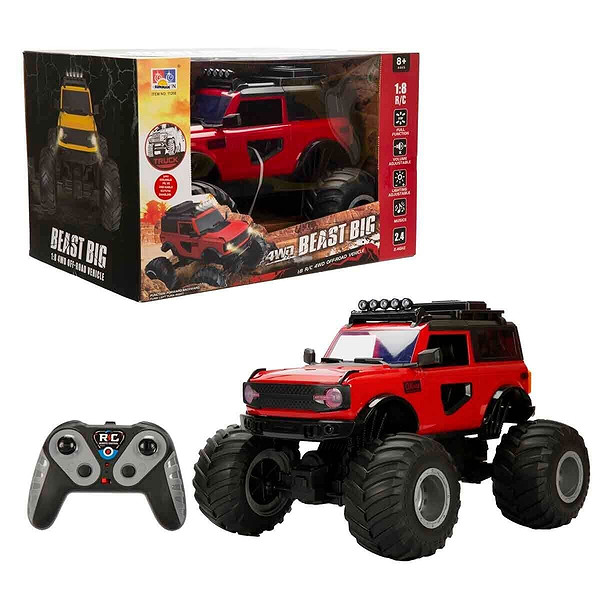 S01005090 -Sun-Rst-R/C Araba1/8 Pff-Road F/F Ses/Işık 3.7V.Usb 2.4Ghz.2R.