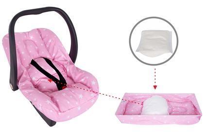 Sevi Bebe Bel Destekli Ana Kucağı Örtüsü Art-61 Pembe Yıldız