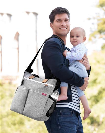 Skip Hop Duo Orjinal Çanta Gri Melanj