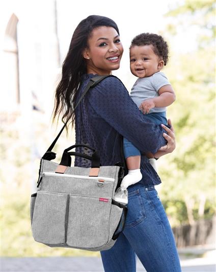 Skip Hop Duo Orjinal Çanta Gri Melanj