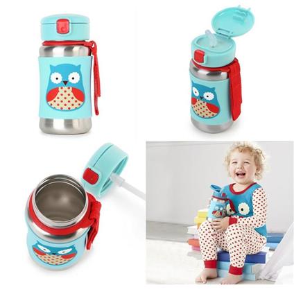 Skip Hop Zoo Pipetli Paslanmaz Çelik Suluk 350 Ml Baykuş