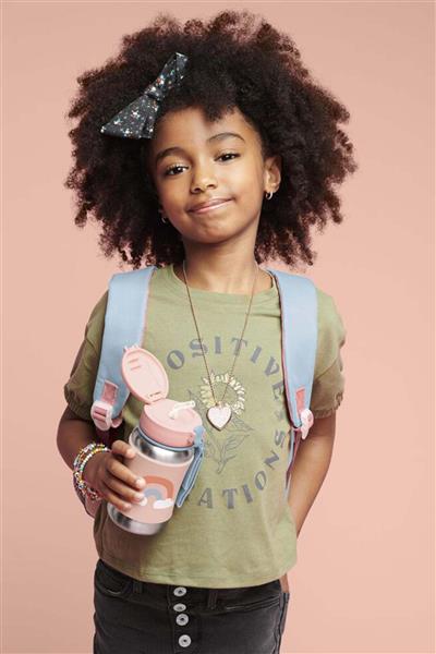 Skip Hop Zoo Pipetli Paslanmaz Çelik Suluk 350 Ml Gökkuşağı