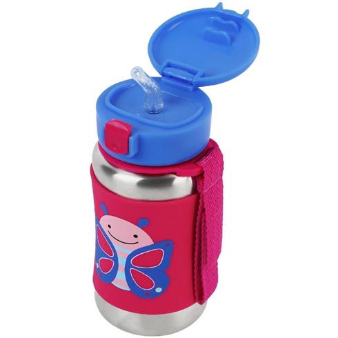 Skip Hop Zoo Pipetli Paslanmaz Çelik Suluk 350 Ml Kelebek