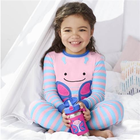 Skip Hop Zoo Pipetli Paslanmaz Çelik Suluk 350 Ml Kelebek