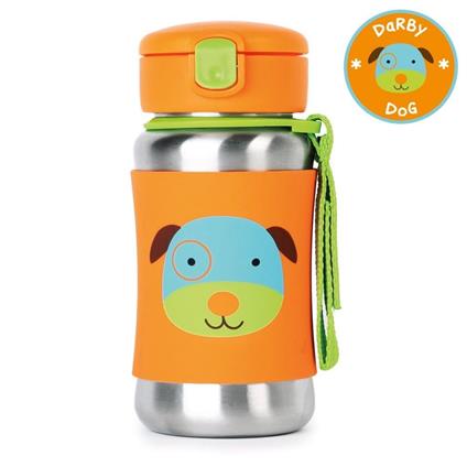 Skip Hop Zoo Pipetli Paslanmaz Çelik Suluk 350 Ml Köpek