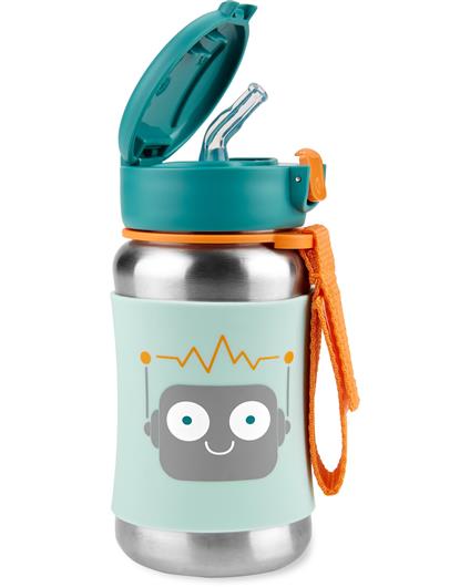 Skip Hop Zoo Pipetli Paslanmaz Çelik Suluk 350 Ml Robot
