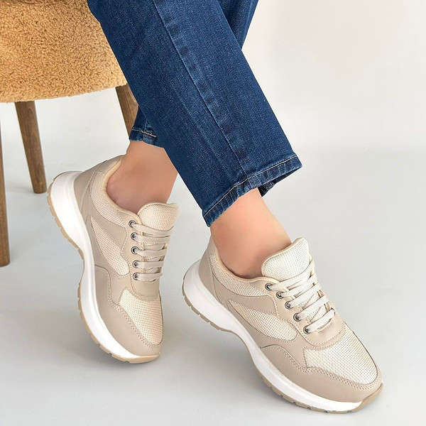 Slar Vizon Cilt Bağcıklı Spor Ayakkabı