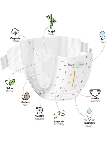 Sleepy Bio Natural Bebek Bezi Gross Paket 2 Beden 3-6 Kg 100 Adet