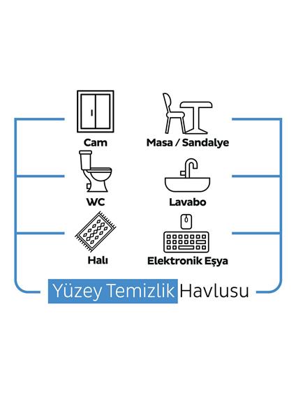 Sleepy Çamaşır Suyu Katkılı Yüzey Temizleme Havlusu 100 Adet