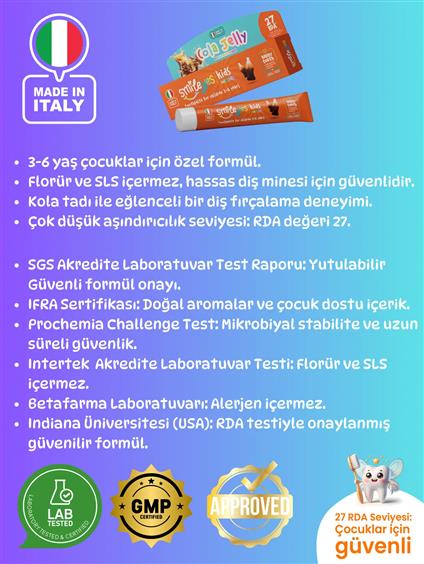 Smileyes Kids Diş Macunu 3-6 Yaş 50 Ml Cola Jelly