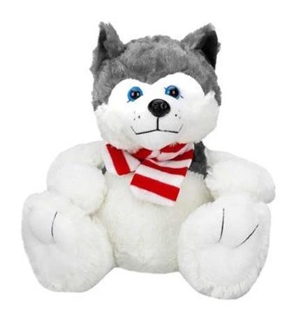 1030 Oturan Husky Atkılı Köpek 30 Cm