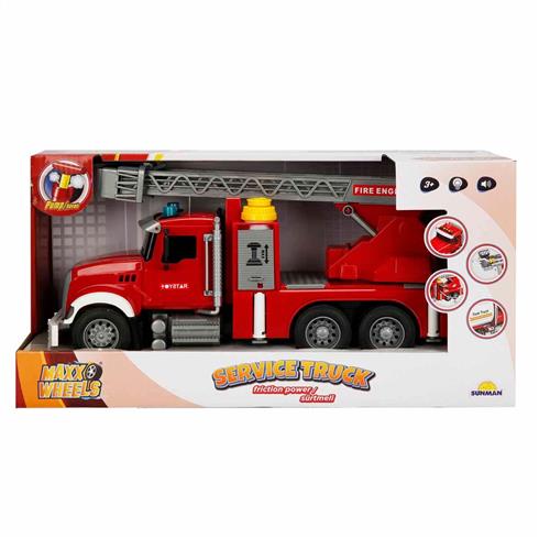 3326 Maxx Wheels Sesli Ve Işıklı İtfaiye Araçları -Sunman