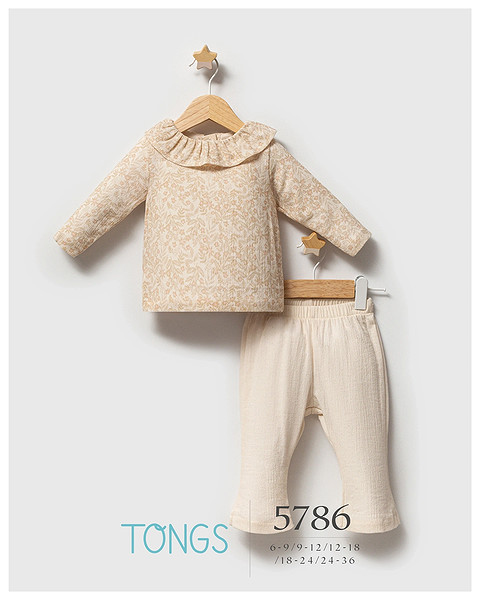 Tongs Pastoral Üçlü Takım 5786 Pudra