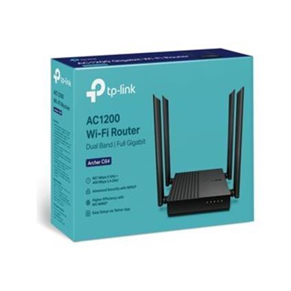 TP-Lınk Archer C64 AC1200 2.4/5Ghz 1200Mbps MU-Mımo İÇ Ortam Kablosuz Wıfı Router