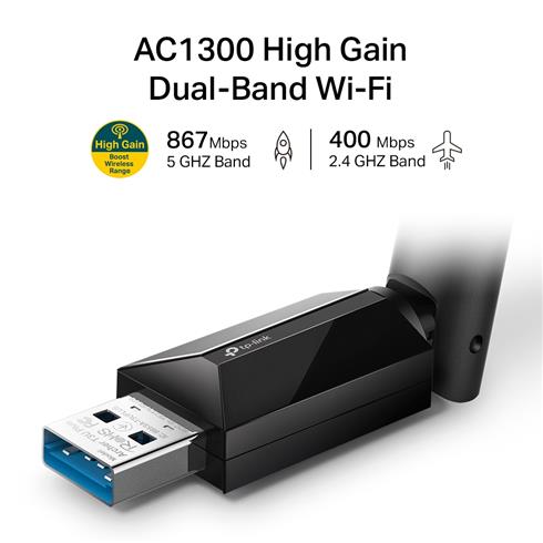 TP-Lınk Archer T3U Plus 1300Mbps Kablosuz Dual Band Usb Adaptor