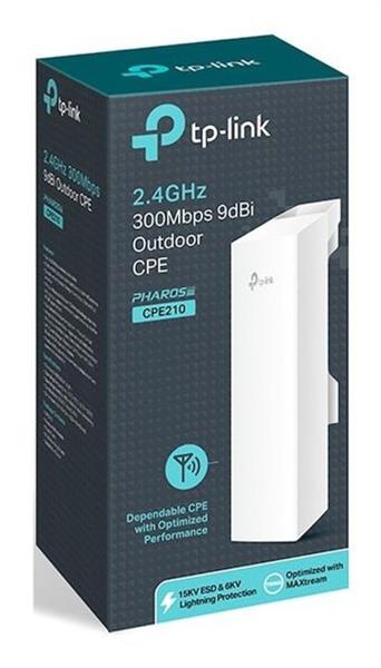 TP-Lınk Cpe210 2.4Ghz 300Mbps 9Dbı 500M Ptp/Ptmp Dış Ortam Access Poınt