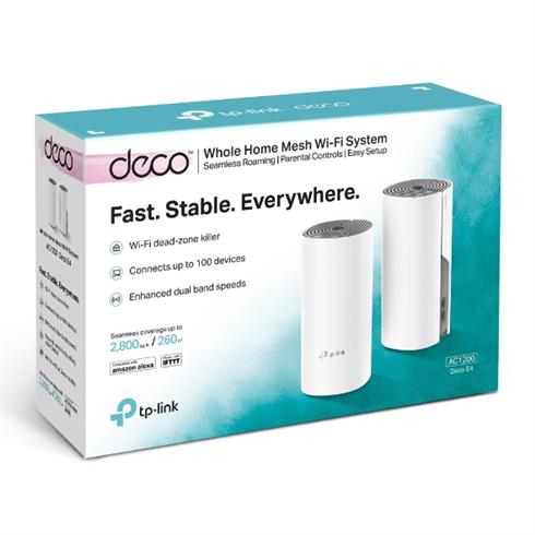 TP-Lınk Deco E4 1200Mbps Mesh WI-FI Sistemi (İkili)