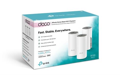 TP-Lınk Deco E4 1200Mbps Mesh WI-FI Sistemi (Üçlü)