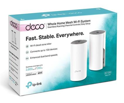 TP-Lınk Deco E4 1200Mbps Mesh WI-FI Sistemi (Üçlü)