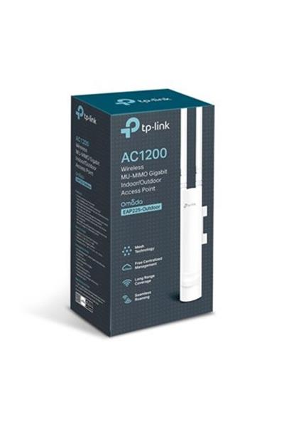 TP-Lınk Omada Eap225-Outdoor AC1200 1Xgbıt RJ45 300Mbps/2.4Ggz/867Mbps/5Ghz Access Poınt (Adaptörlü)