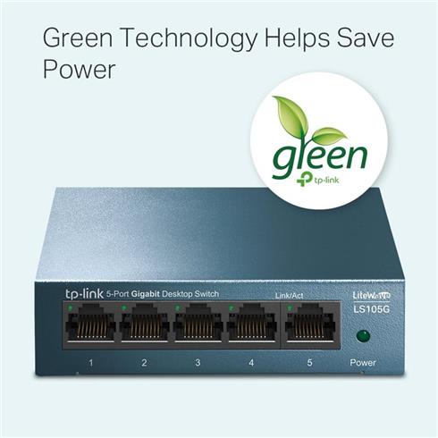 TP-Lınk LS105G 5 Port Gıgabıt Metal Kasa Swıtch