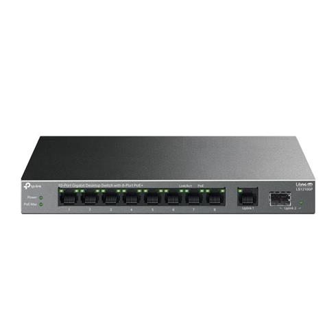 TP-Lınk LS1210GP 8 Port Gıgabıt + 1Xrj45/1Xsfp Uplınk 61W 250 Metre Poe Mesafe Metal Kasa