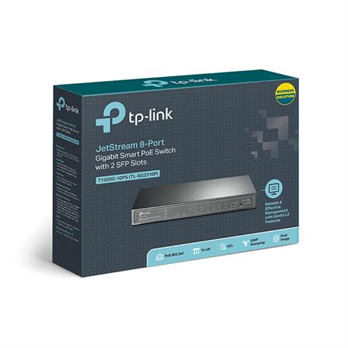 TP-Lınk Omada TL-SG2210P 8 Port Gıgabıt + 2X1GB Sfp Uplınk Jetstream Yönetilebilir 61W Poe Swıtch