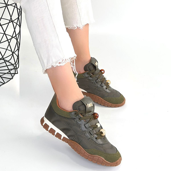 Tues Yeşil Nubuk Bağcıklı Spor Ayakkabı