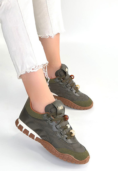 Tues Yeşil Nubuk Bağcıklı Spor Ayakkabı