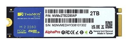 2 TB Twınmos M.2 Pcıe Nvme 3600/3250 Nvme2tb2280ap