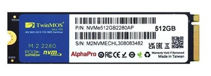 256 GB Twınmos M.2 Pcıe Nvme 3600/3250 Nvme256gb2280ap