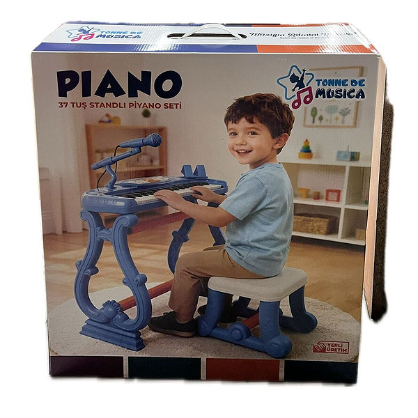 Urt033-002 Ayaklı 37 Tuş Piano Org - Mavi