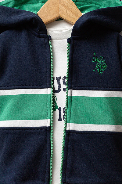 U.S. Polo Assn 3'Lü Takım Usb2553 Lacivert-Yeşil