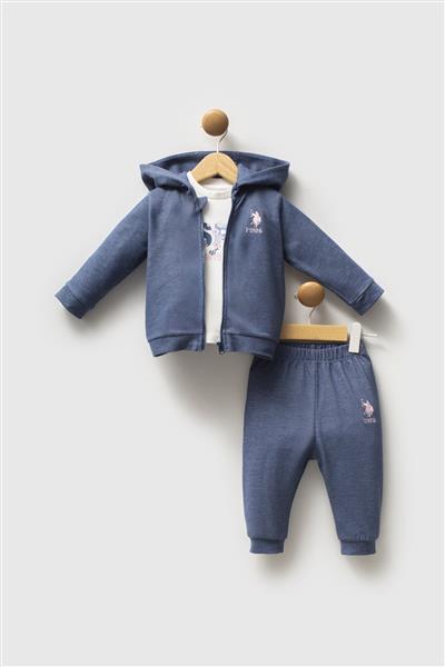 U.S. Polo Assn 3'Lü Takım Usb2778 Mavi