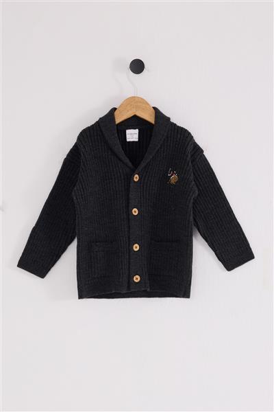 U.S. Polo Assn Bebek Hırka Usb2608 Antrasit Melanj