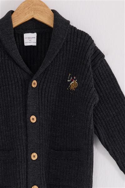 U.S. Polo Assn Bebek Hırka Usb2608 Antrasit Melanj